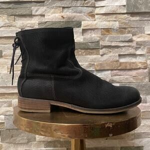 Josef Seibel Black Leather Ankle Boots | Lace-Up Comfort Shoes EU 41 US10, 10.5